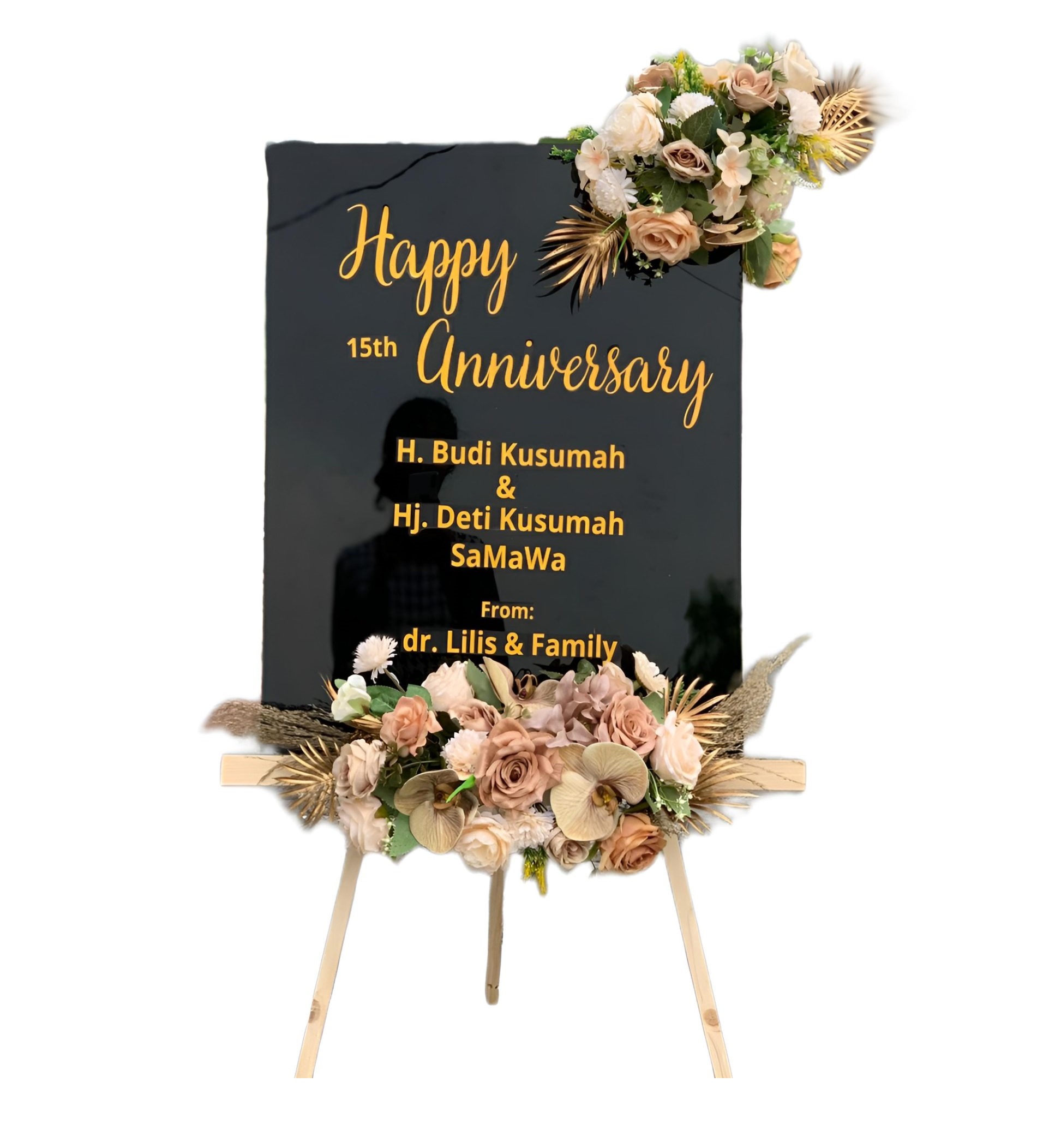 Papan Bunga Akrilik Ampelgading